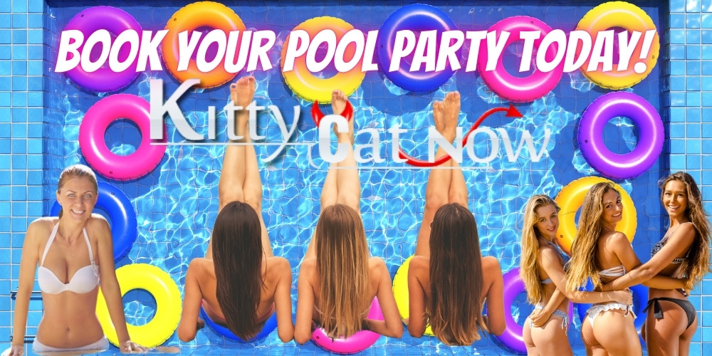 Book your pool party today -Kitty Cat Now Nashville